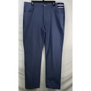 NWT Men's Stafford Classic Fit Flat Front Chino Pants Worn Indigo - 38" X‎ 32"